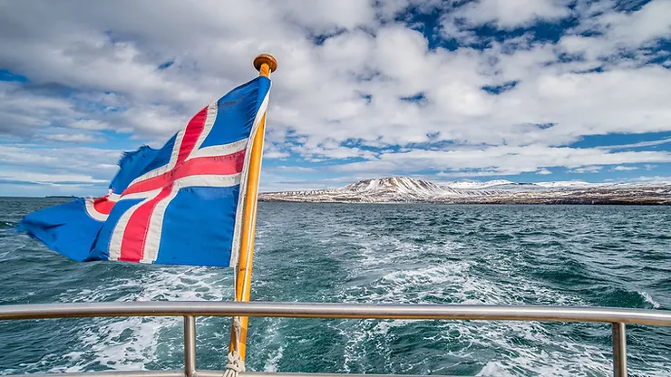 Le drapeau national de l'Islande